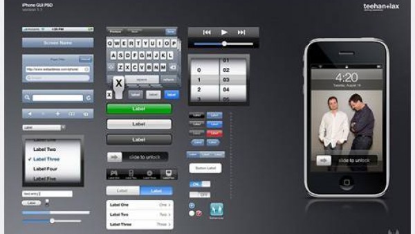 iPhone PSD分层界面