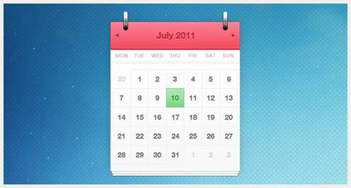 14-calendarpsddesign6 40个优秀免费的日历界面PSD下载