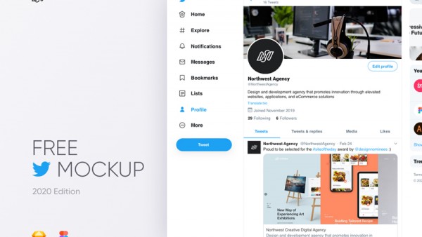 免费下载Twitter2020全新界面源文件