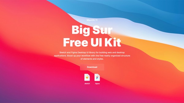 免费下载MacOS 11 Big Sur UI全套界面源文件