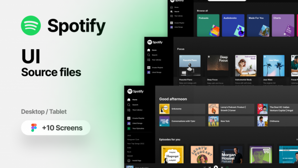 免费下载Spotify UI Kit源文件
