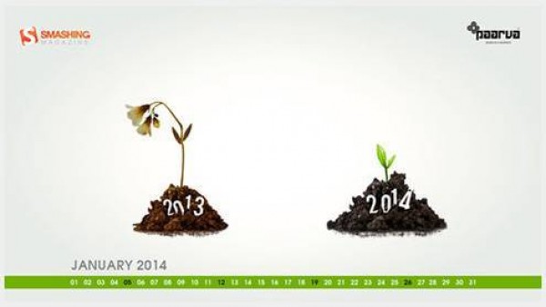 2014年1月日历桌面壁纸精选