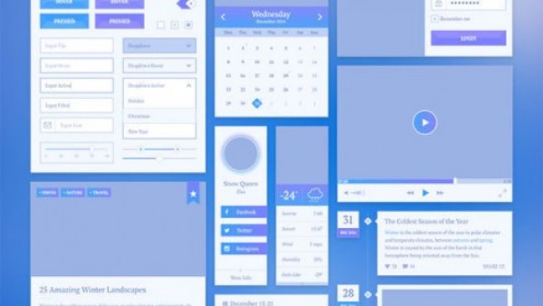 15个新鲜的WEB用户界面PSD文件素材