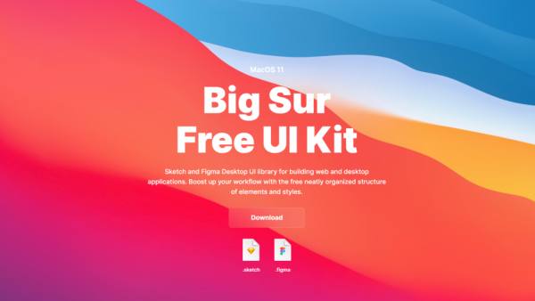 macOS Big Sur UI Kit明暗模式全套下载